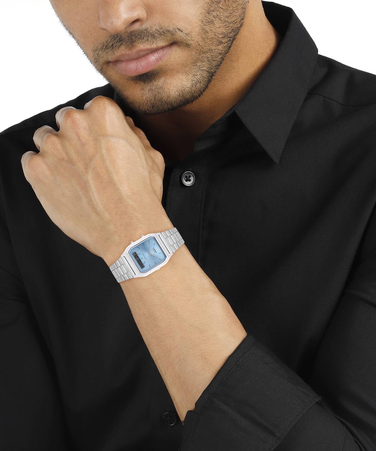 CASIO AQ-230A-2A1MQYDF Vintage Blue Dial Watch - Image 2