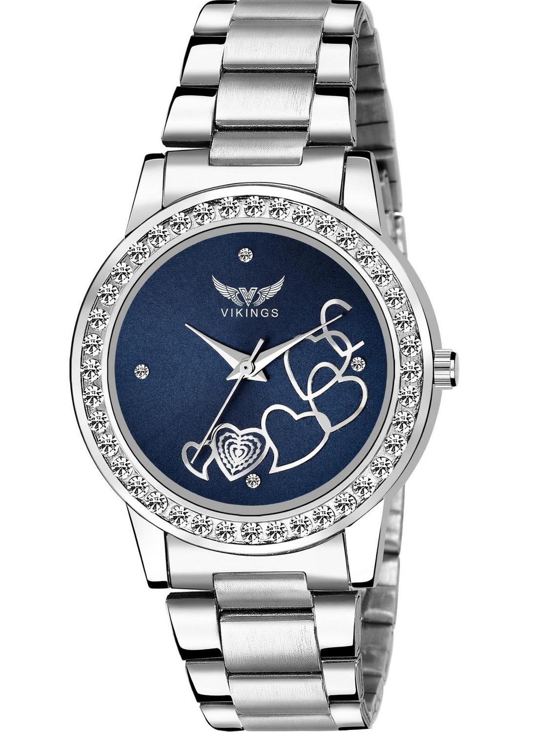 Image of VIKINGS VK-LR-078-BLU-CHN DIAMOND WATCH Analog Watch - For Girls