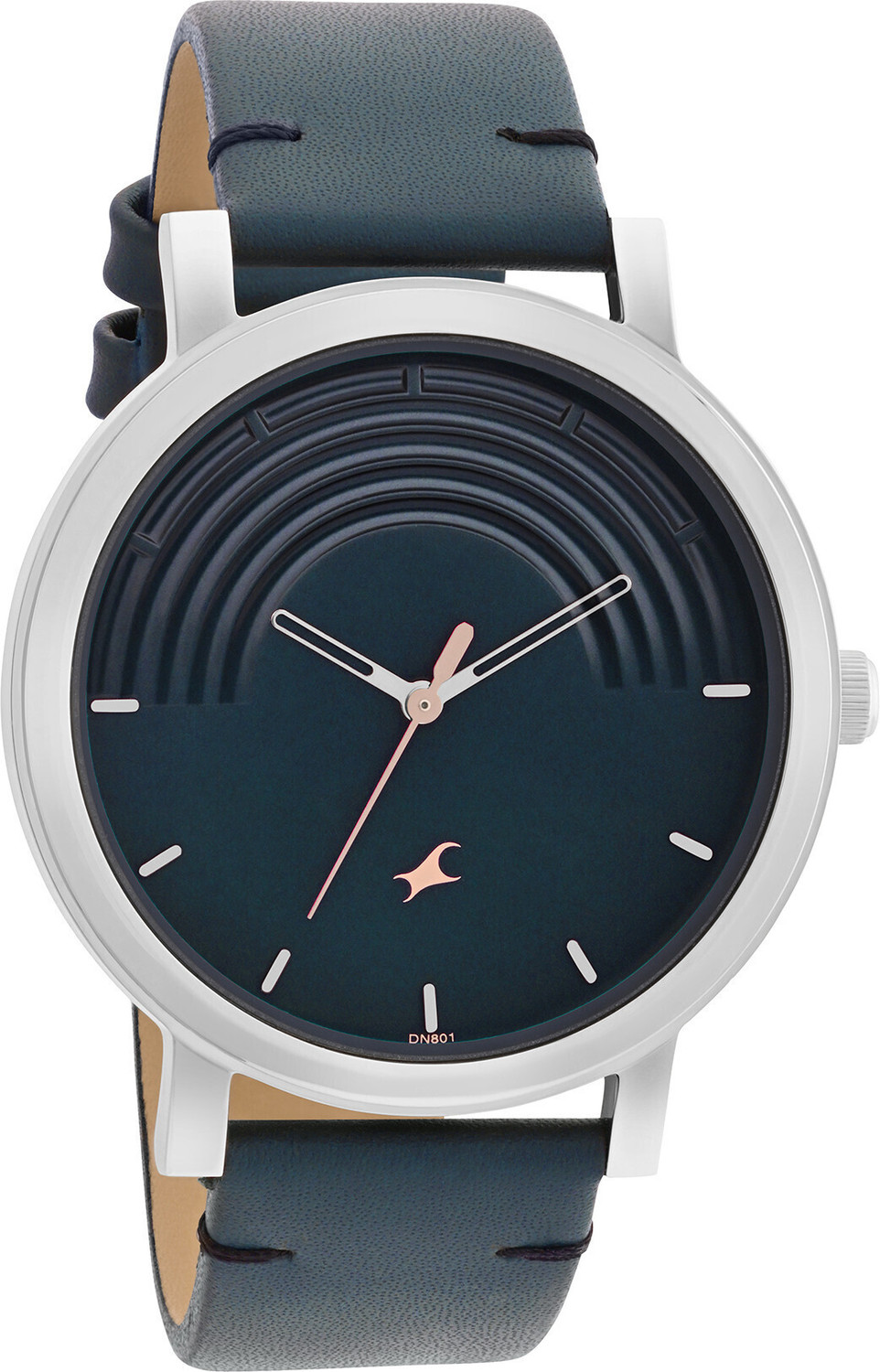 Image of Fastrack Fastrack Crush Blue Dial Blue Leather Strap Analog Watch - For Men