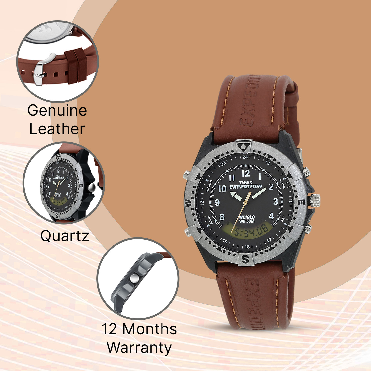 Image of TIMEX MF 13 Expedition Analog-Digital Watch - For Men