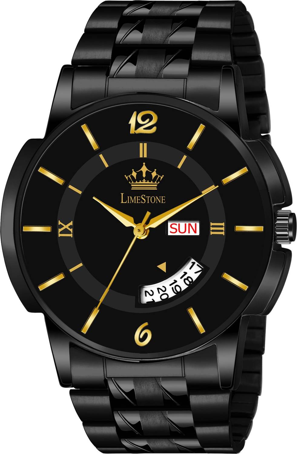 LIMESTONE All Black Day & Date Quartz Watch - Men - Image 3