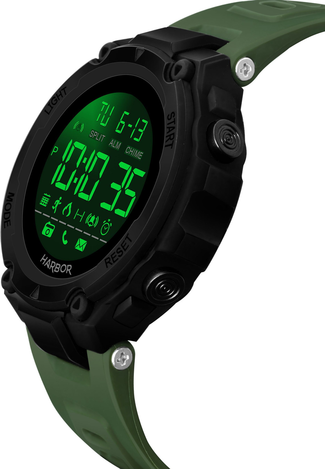 Image of Harbor EF 9098-Green Green Strap Multi Function Digital Sports Watch for Men's Active Routine Digital Watch - For Men