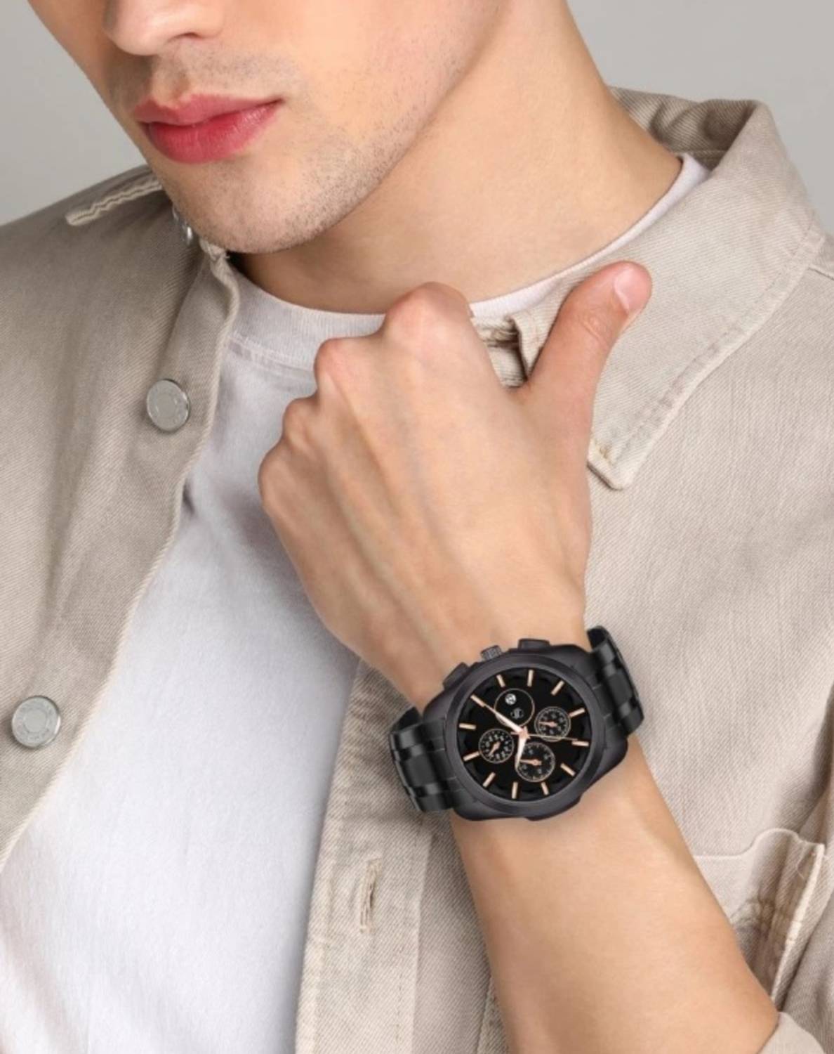 Teesort Black Analog Watch for Men - Image 5