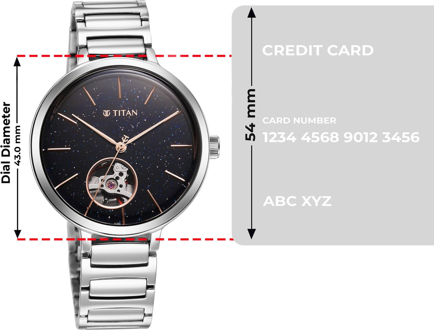 Image of Titan 2675Sm01-Dl953-Aventurine Automatic Titan Aventurine Automatic Blue Dial Silver Stainless Steel Strap Analog Watch - For Women