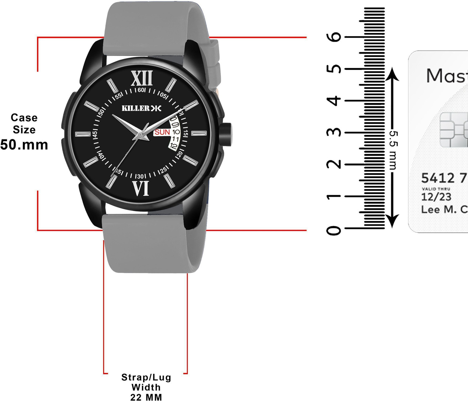 Image of KILLER 883NDI02 Men's Formal Watch with Day & Date, 3D Dome Glass - 883NDI02 Analog Watch - For Men