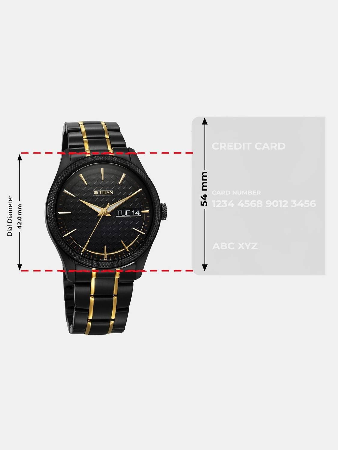 Titan Regalia Opulent Black Dial Black & Gold Watch - Men - Image 4