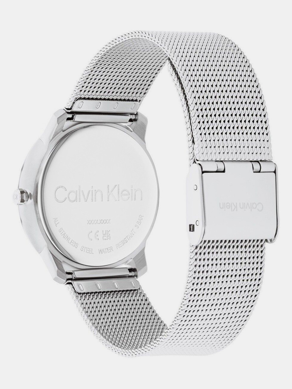 Image of Calvin Klein Ck Iconic Iconic Qtz Basic Slim Silver White Round Dial Unisex / Analog Watch - For Men & Women