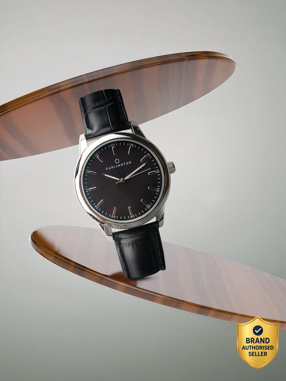 Image of Carlington CT 1077 Black Carlington Series Premium Gents Wrist Watches Analog Watch - For Men