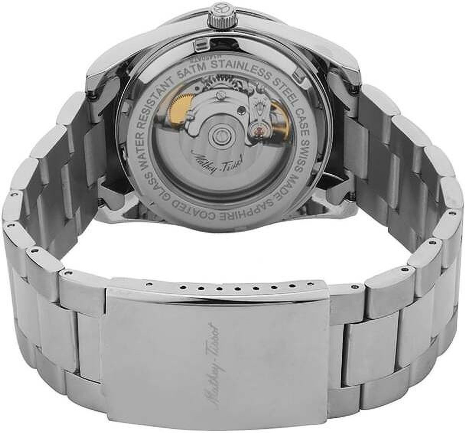 Image of Mathey-Tissot Swiss Made Automatic Black Dial Analog Watch - For Men Black