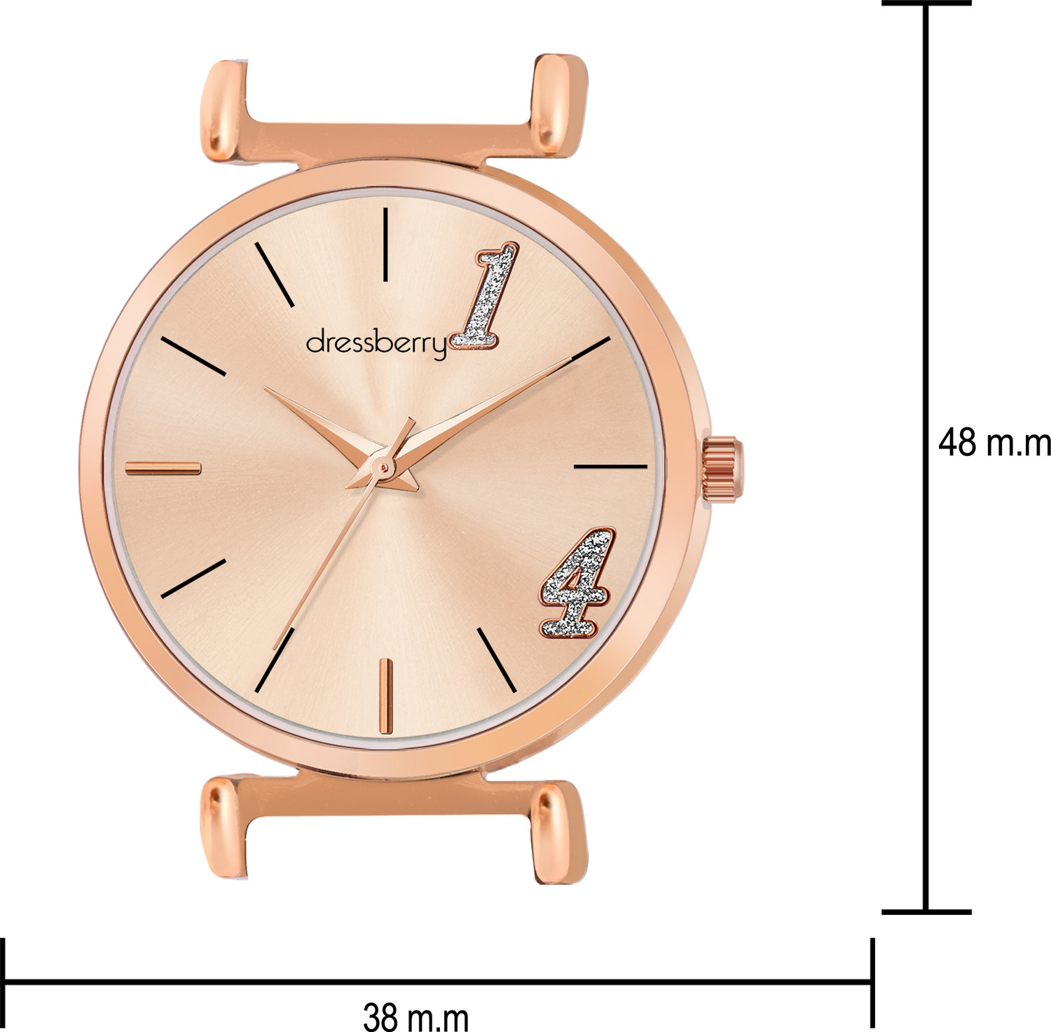 Image of Dressberry Timeless Rose Gold Dial with Polished Finish Analog Watch - For Women