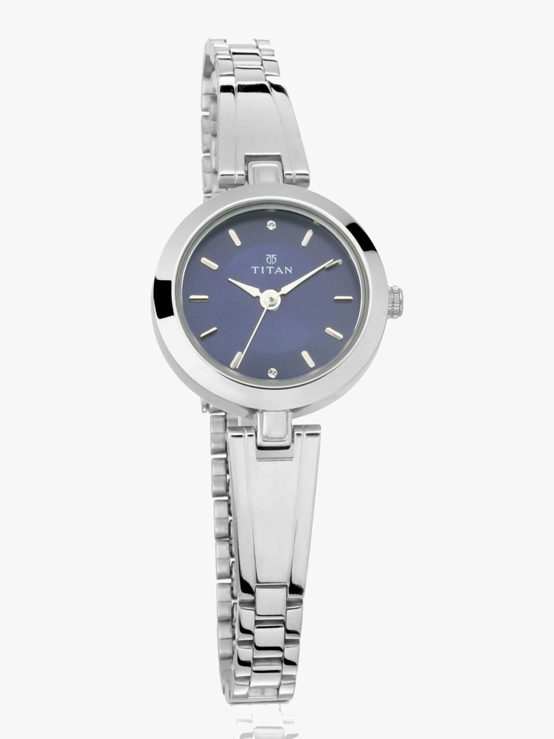 Titan Karishma Blue Dial Silver Stainless Steel Watch - Women - Image 5