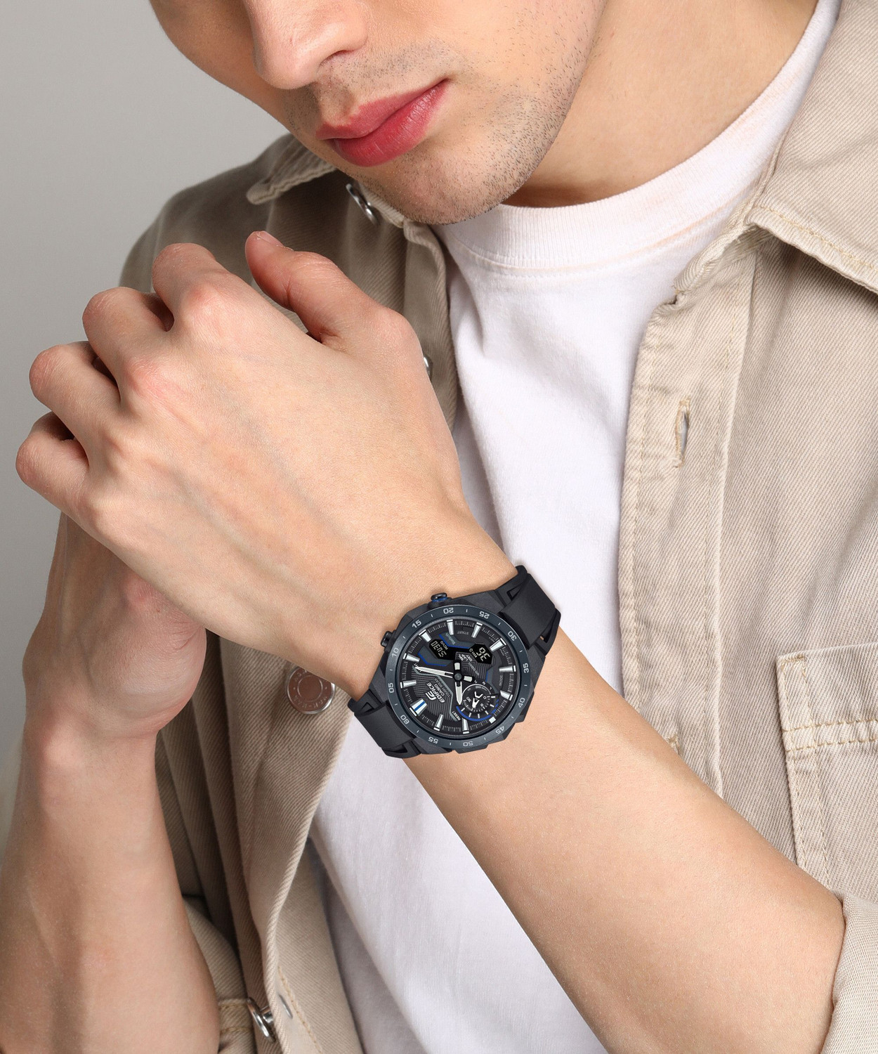 Image of CASIO ECB-2200PB-1ADF EDIFICE Analog-Digital Watch - For Men