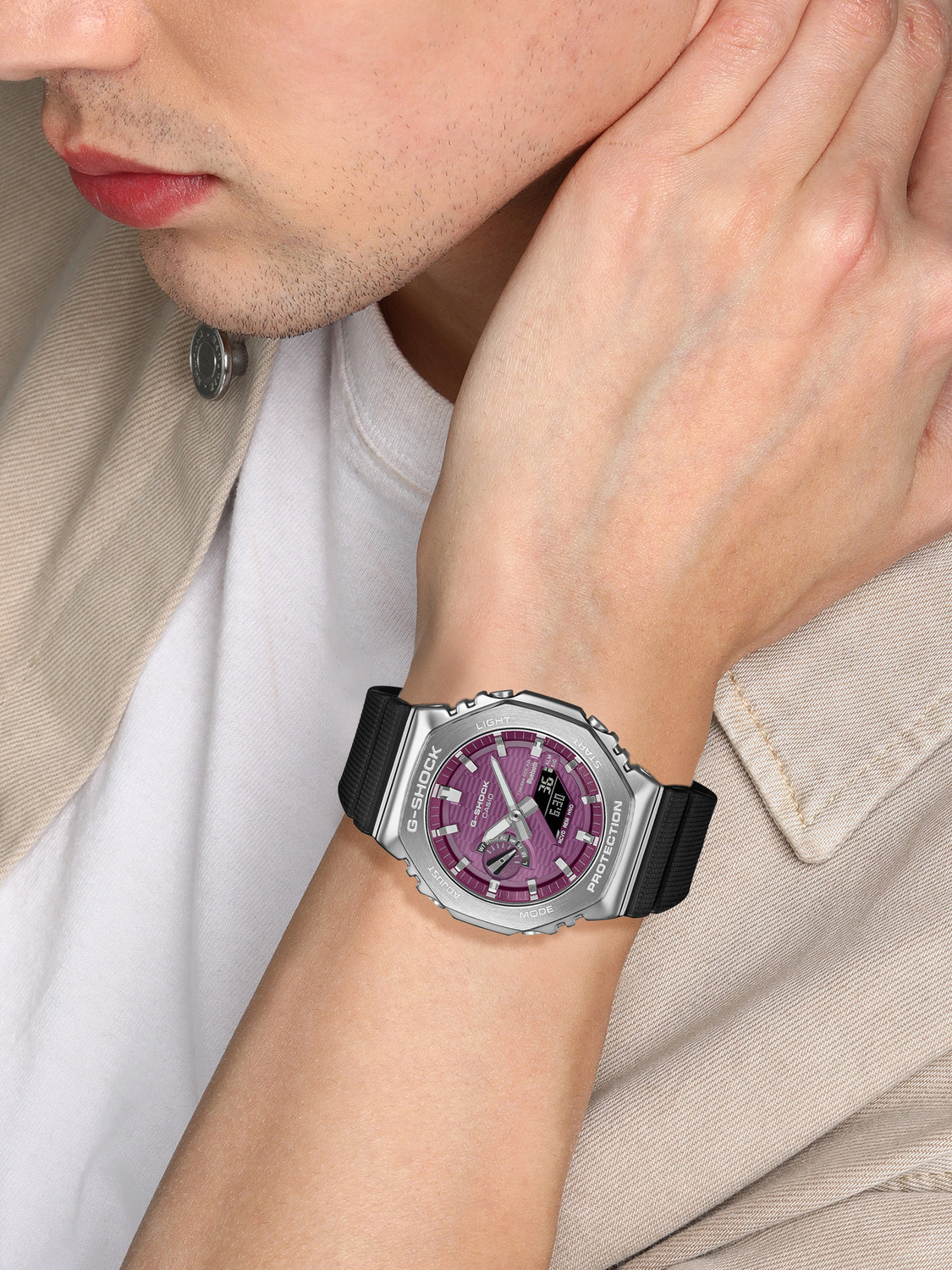 Image of CASIO GBM-2100A-4BDR G-SHOCK Analog-Digital Watch - For Men