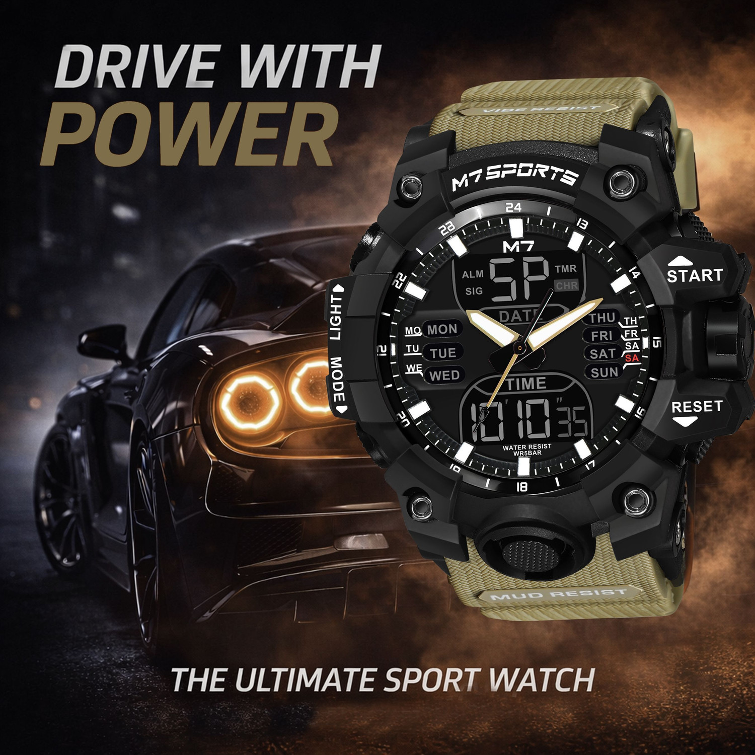 Image of M7 By Metronaut M7 8013 M7 Adventure Chrono Series Analog-Digital Watch - For Men