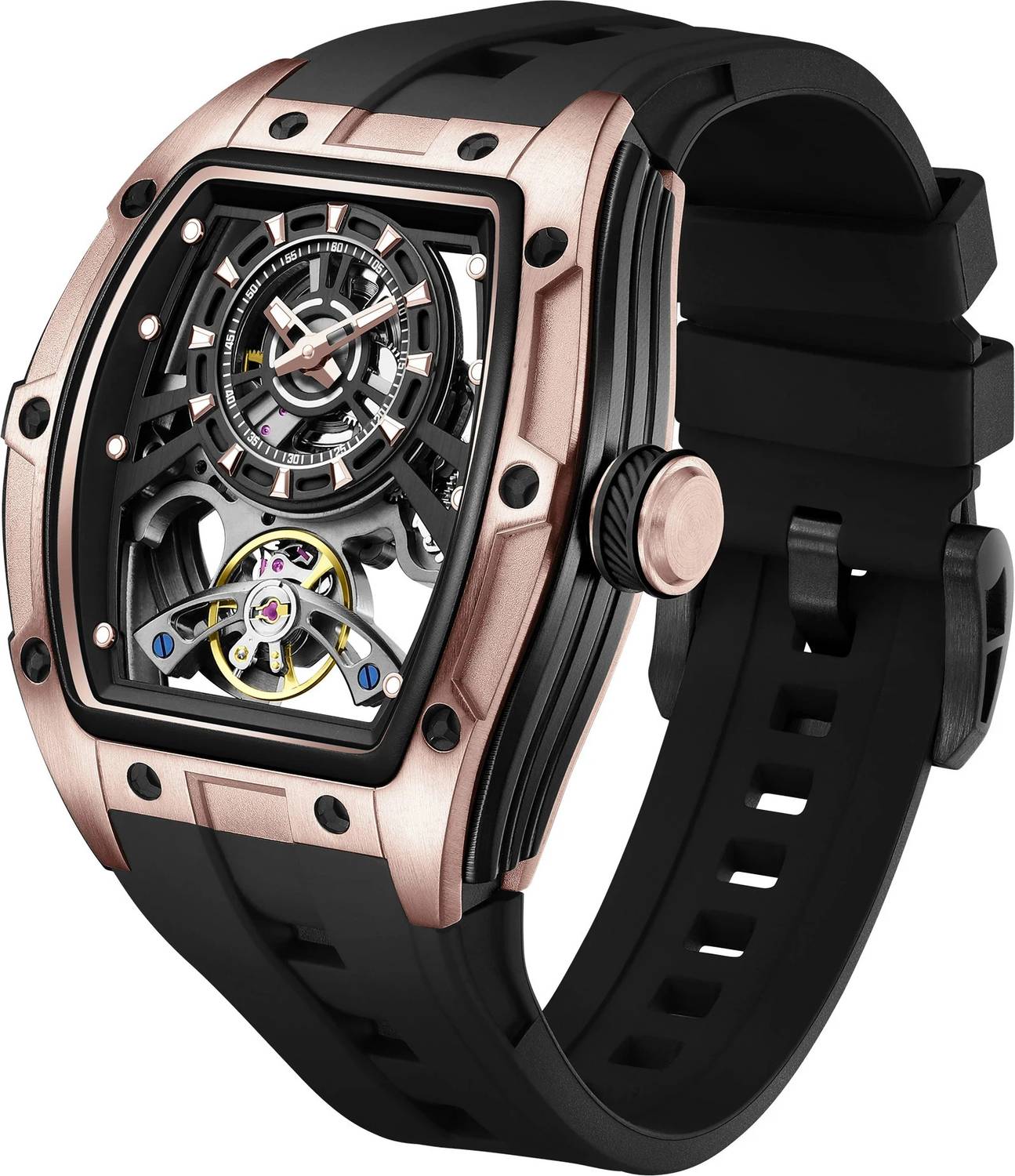 Alix AL2921 Rose Gold Mechanical Watch - Men - Image 3