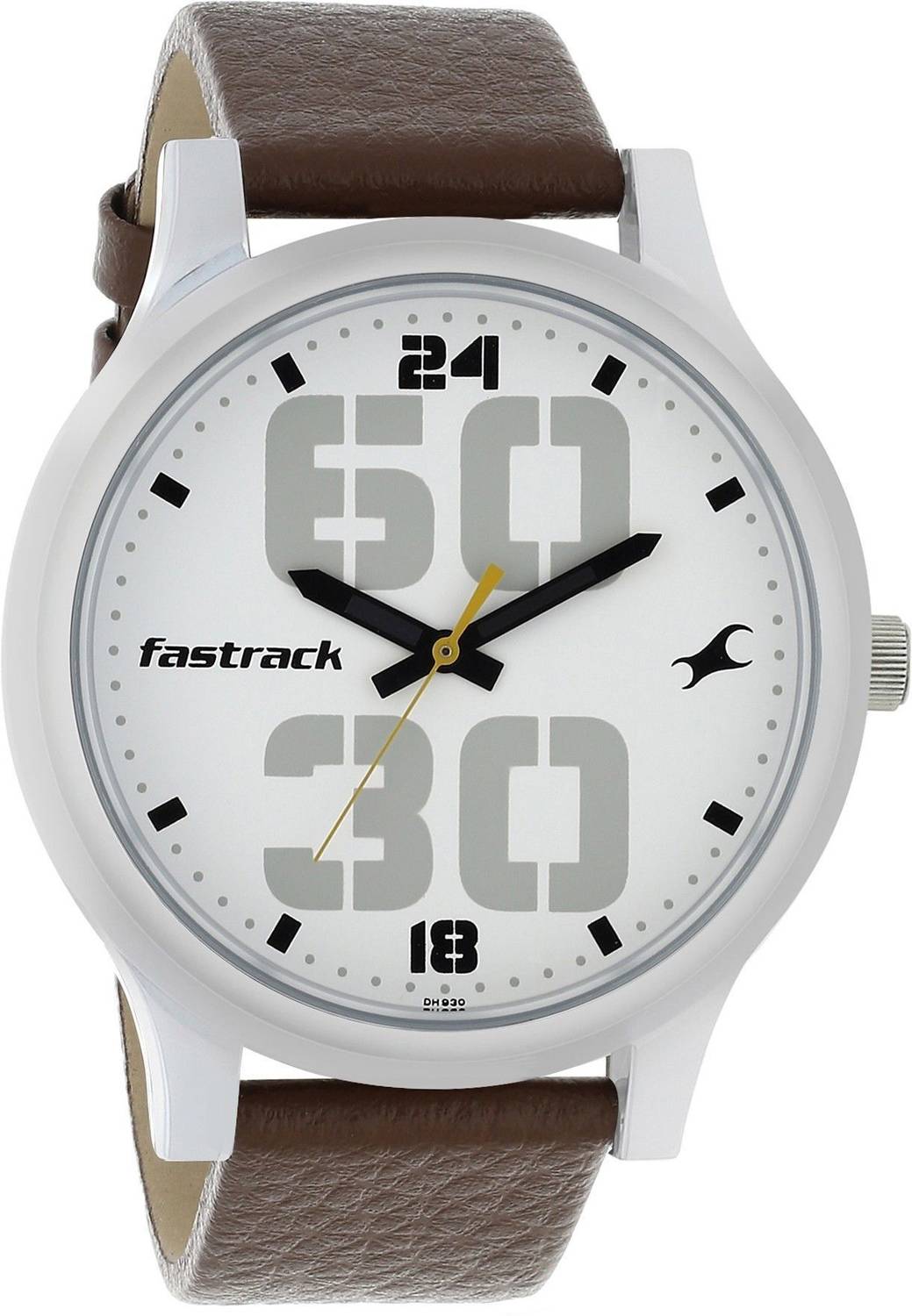 Fastrack 38051SL06 Bold White Dial Brown Leather Watch - Image 2