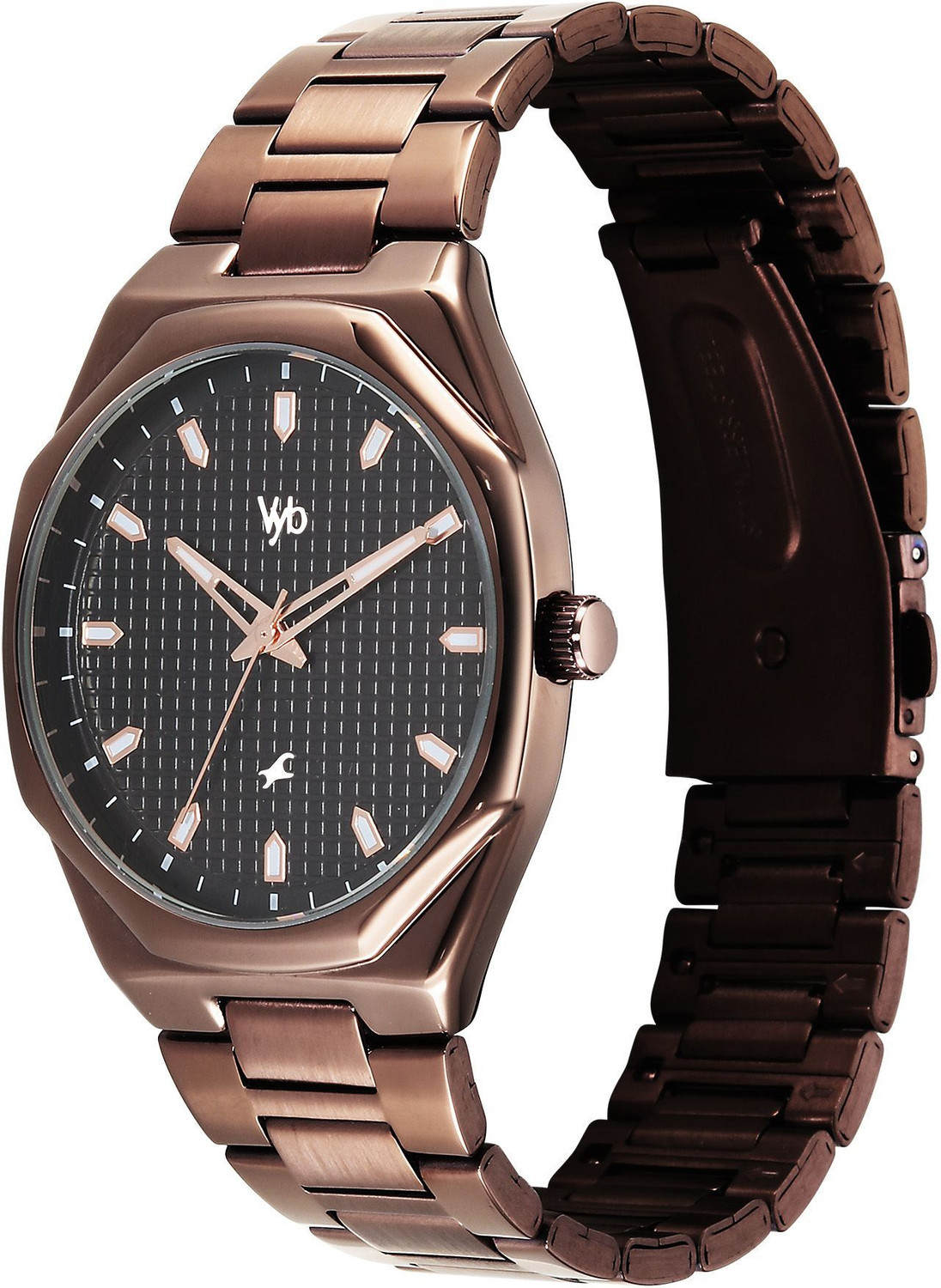 Image of Fastrack Vyb Nimbus Fastrack Vyb Nimbus Quartz Black Dial Brown Strap Analog Watch - For Men