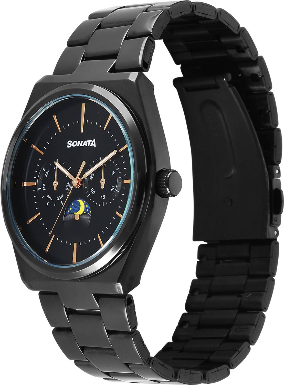 Sonata Festive 2.0 Black Men's Watch - Image 3
