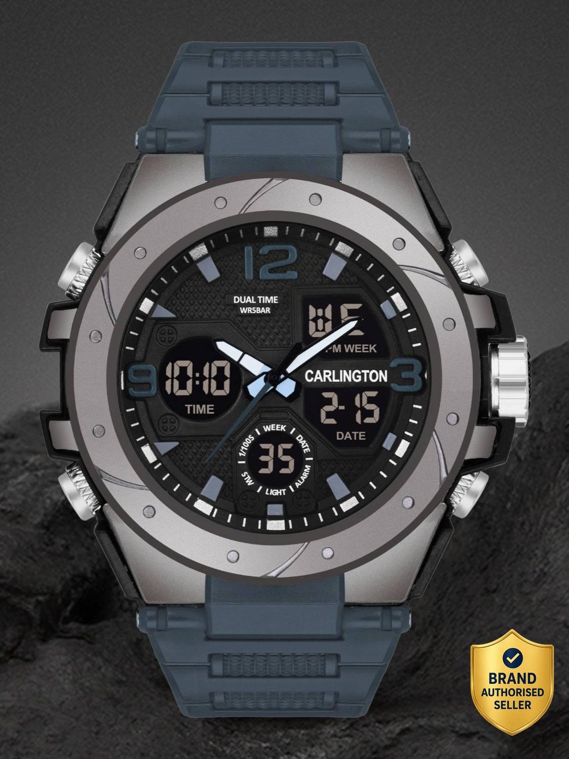 Carlington CT 9105 Teal Endurance Series Analog-Digital Watch
