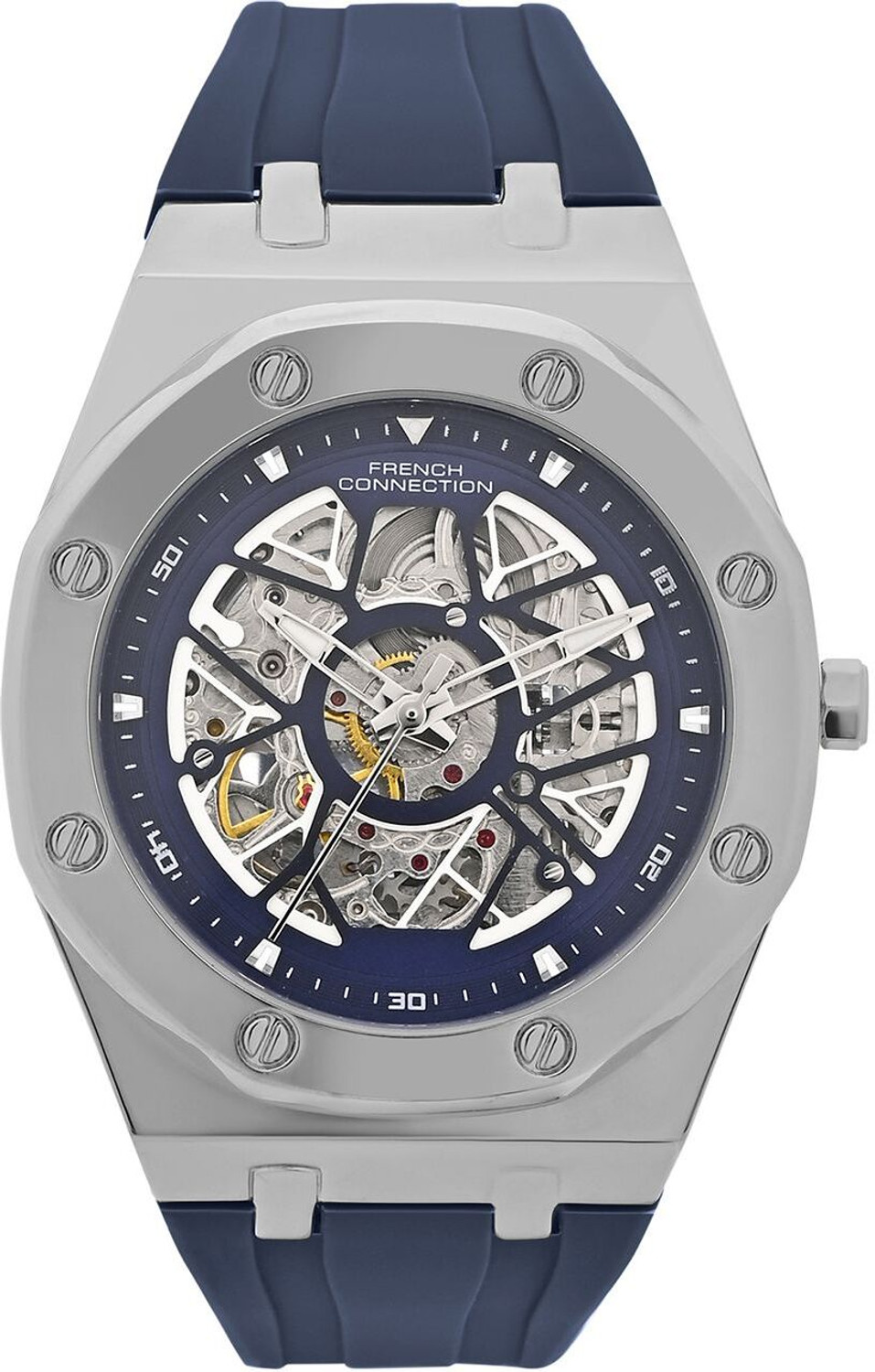Image of French Connection Blue Sunray Dial | Men's Blue Automatic Watch Analog Watch - For Men