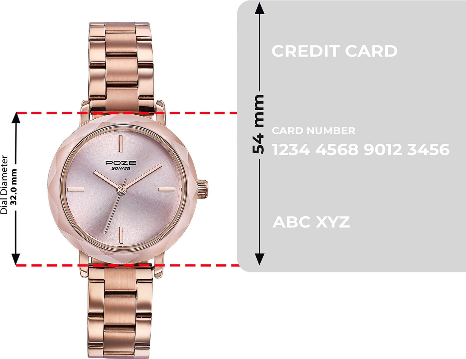 Image of SONATA Poze Sonata Poze Shoreline Shimmers Quartz Blush Round Dial Women's Watch / Analog Watch - For Women