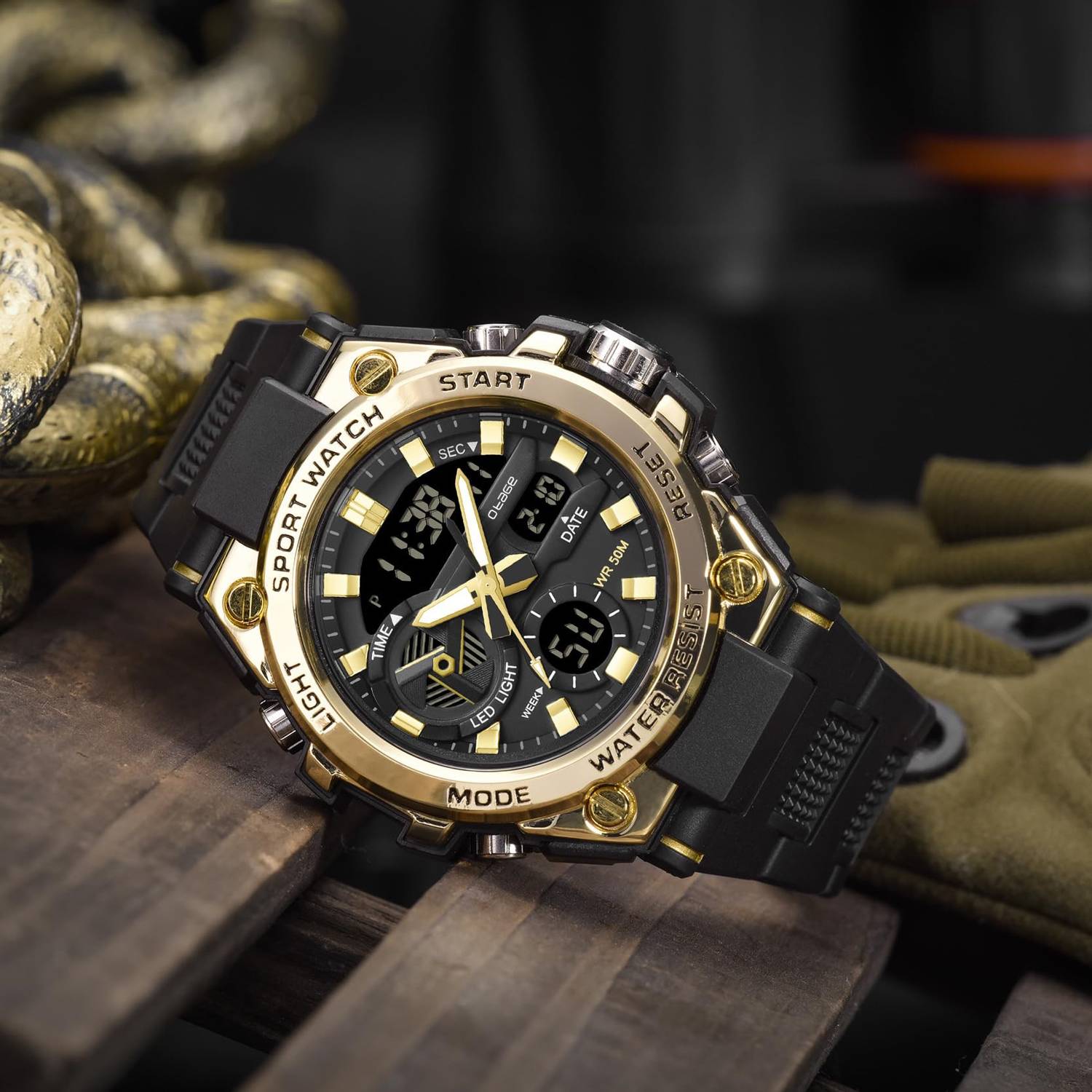 otage Metallic Dial Sports Watch - For Men - Image 1