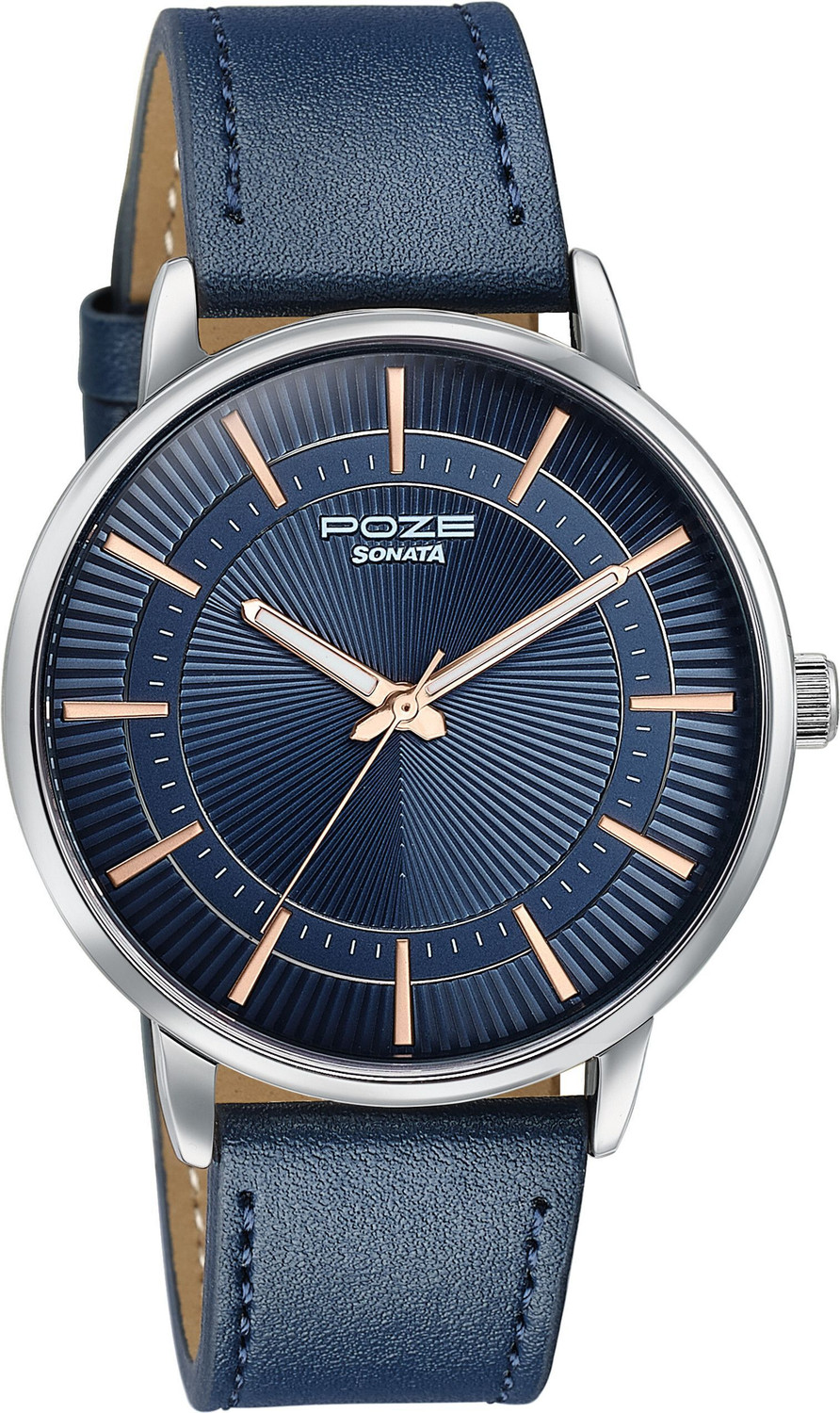 Image of SONATA Sonata Poze 6 Strokes And Stroll Qtz Blue Round Dial Men's Watch Analog Watch - For Men