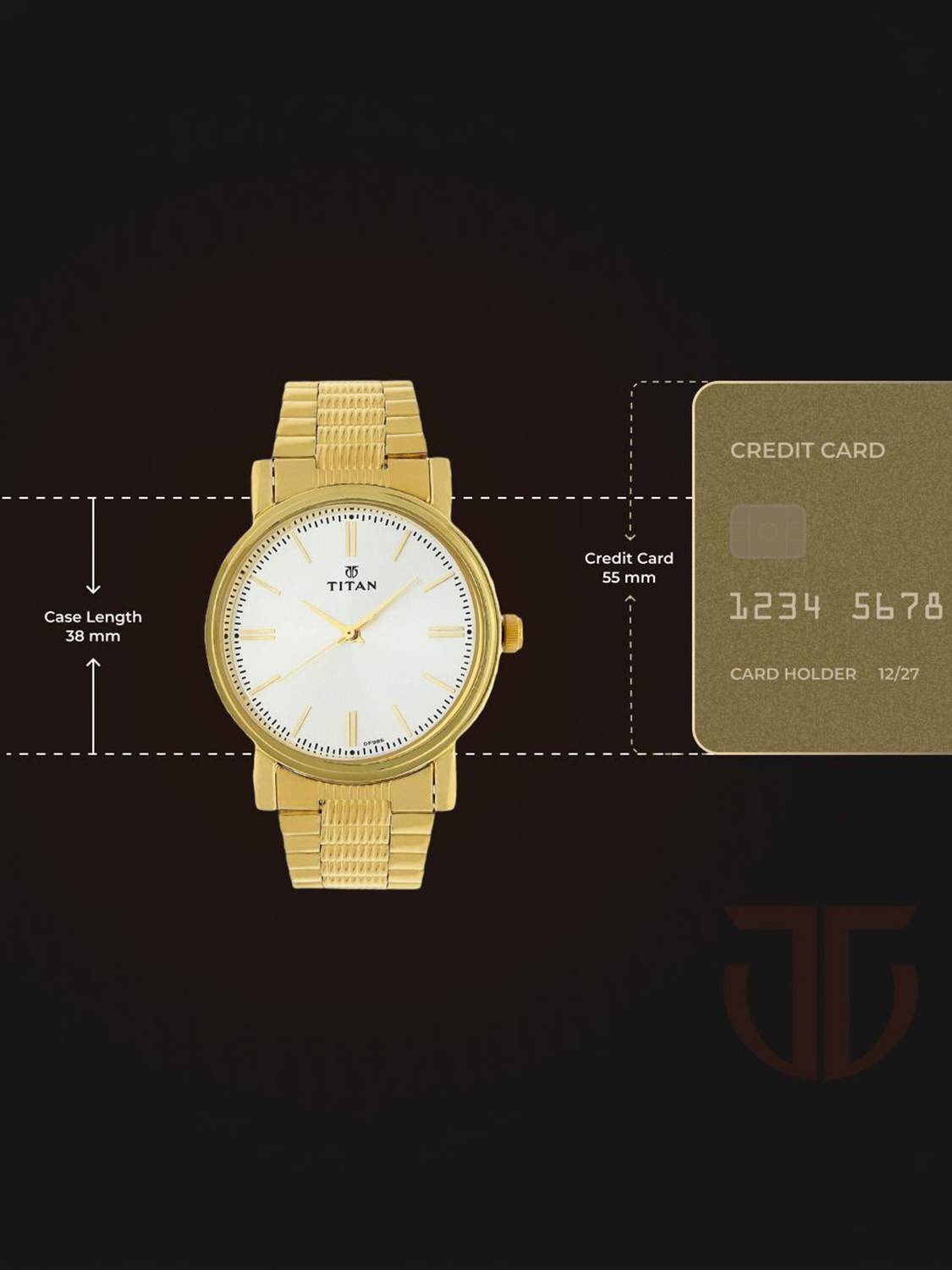 Titan Karishma White Dial Golden Stainless Steel Watch - Men - Image 3