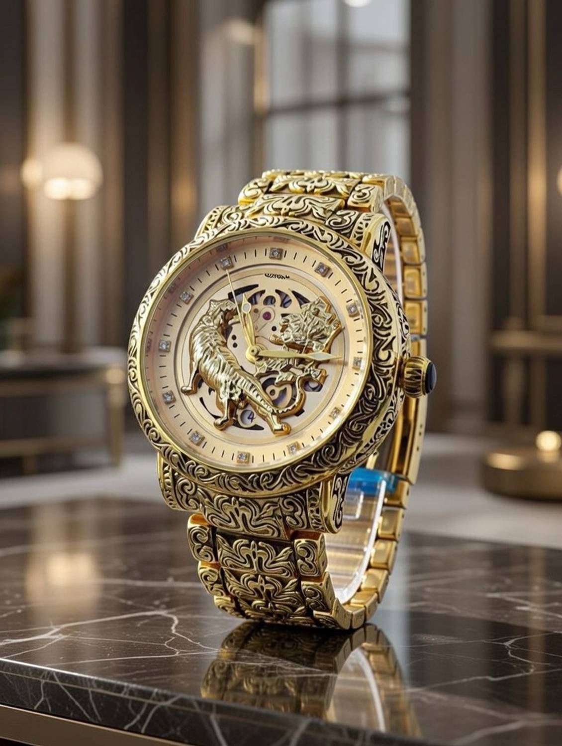 FOREST EMPR-12 Golden Men's Watch - Image 5
