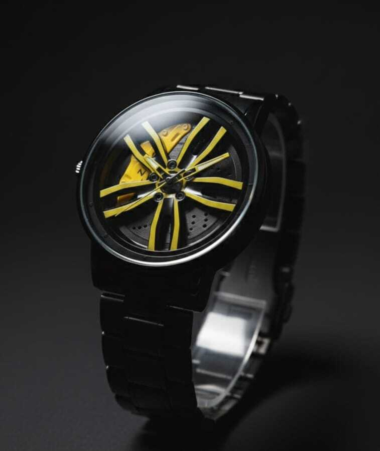 Image of flixat W3X4911 Car wheel | Spinning | Roatating | Gyro | Red Analog Watch Analog Watch - For Men