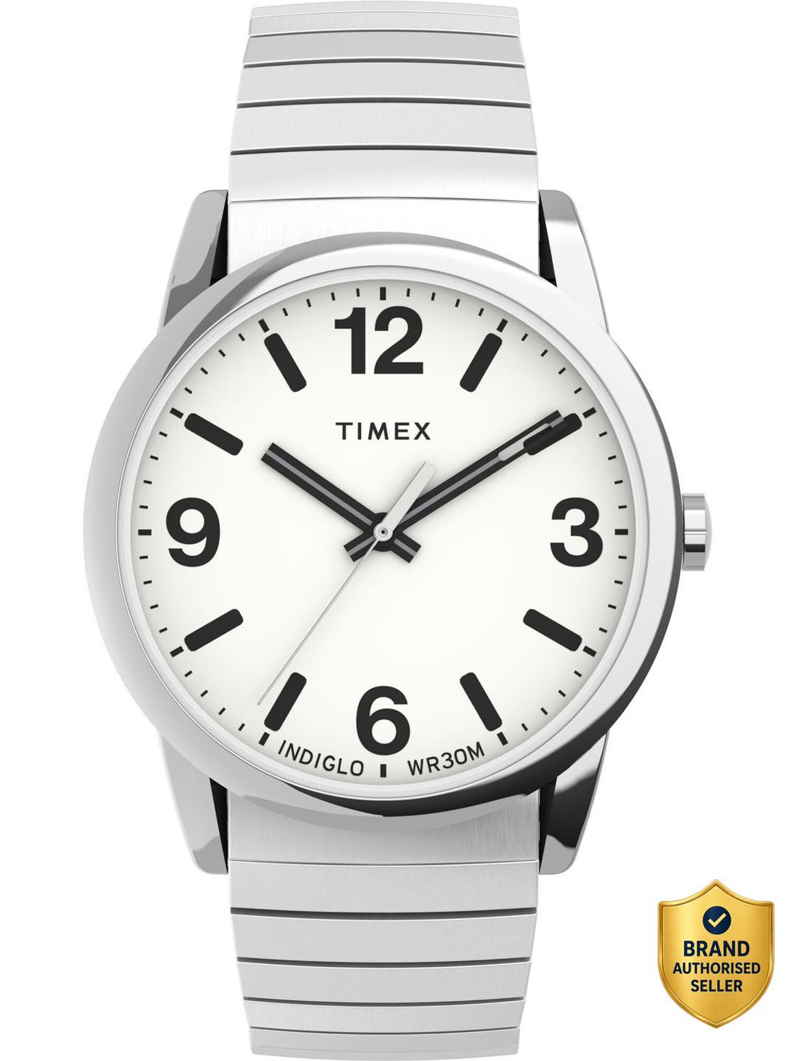 Image of TIMEX TW2U98800UJ Easy Reader Round 38mm White Dial Analog Watch - For Men