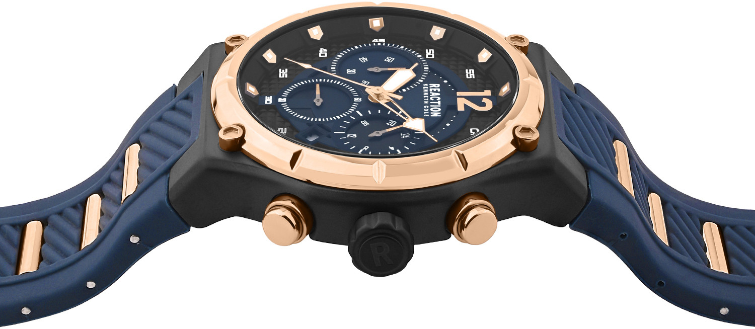 Image of Kenneth Cole Reaction Chronograph Blue Dial Watch For Men's Analog Watch - For Men