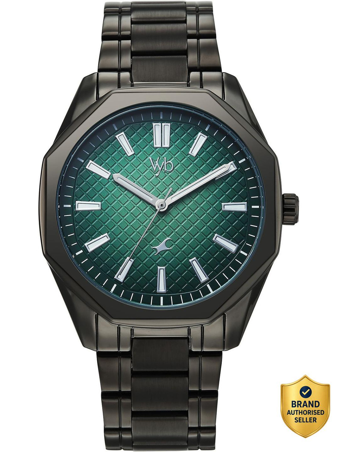 Image of Fastrack Vyb Quest Fastrack Vyb Quest Quartz Green Dial Grey Strap Analog Watch - For Men