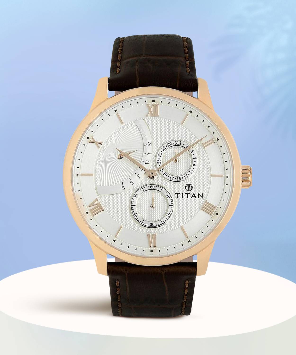 Titan NN90101WL01 Classique Retrogrades Analog Watch - For Men