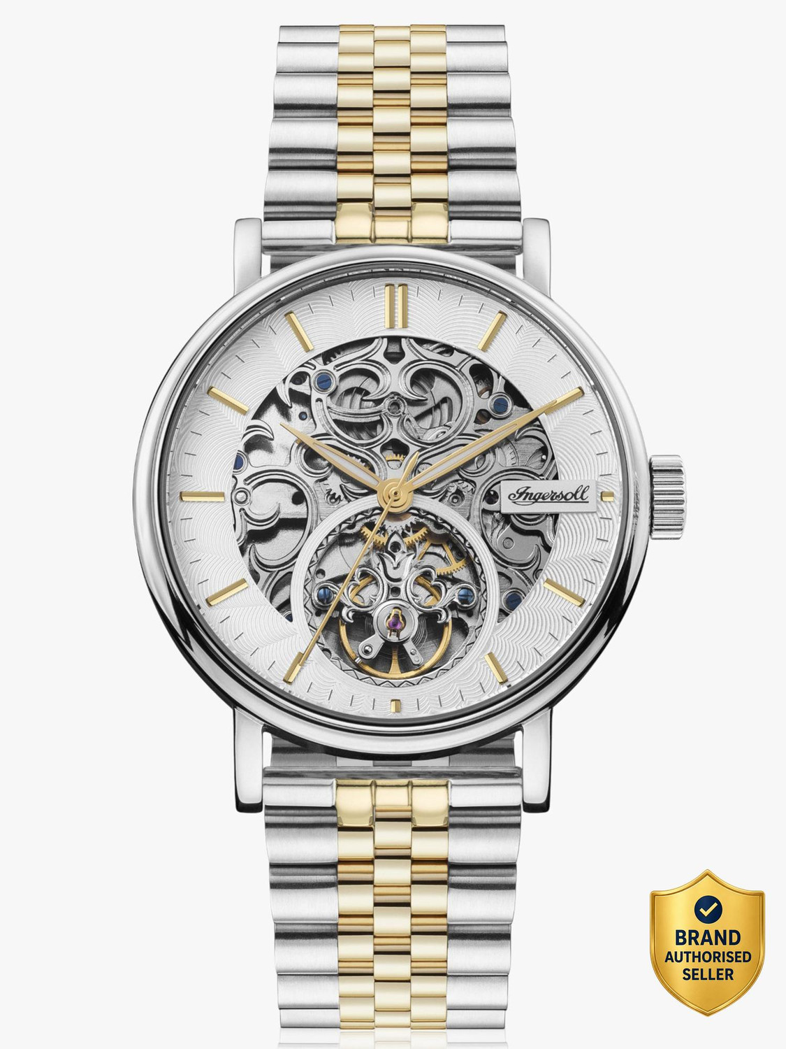 Ingersoll I05806 Automatic White Skeleton Dial With Lifetime Warranty Analog Watch - For Men