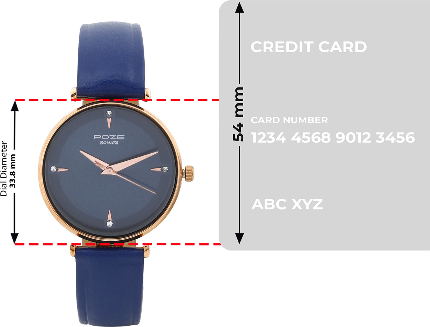 Image of SONATA Poze Blue Dail Blue Strap Analog Watch - For Men