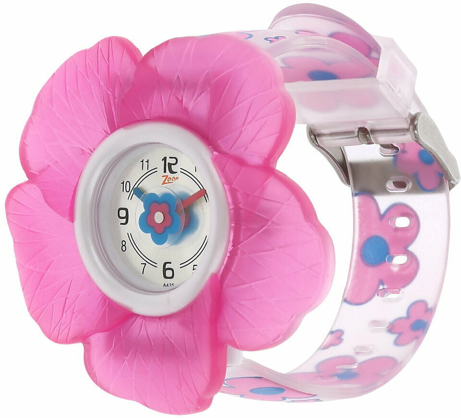 Image of Zoop Silver Dial Transparent Polyurethane Strap Analog Watch - For Boys & Girls NTC4006PP02,NEAK2130RGLP,AK2130RGLP,NUC4006PP02