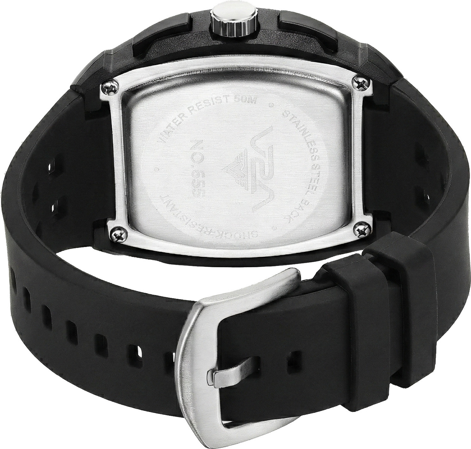 Image of V2A V2A Impact 50mm Analog Digital Watch for Men | Tonneau Sports Case Design V2A Impact 50mm Analog Digital Watch for Men | Tonneau Sports Case Design Analog-Digital Watch - For Men