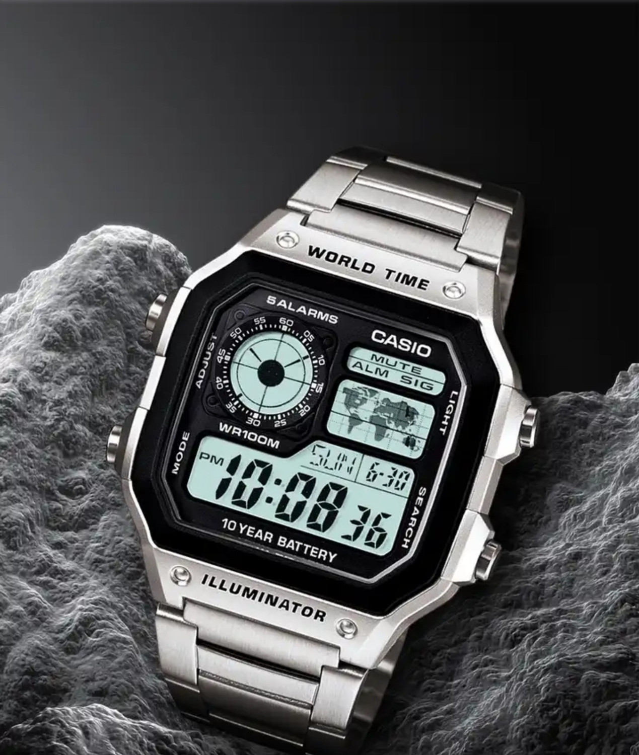 Image of Mahakalstore Casio World Time WR100M Digital Watch NA Digital Watch - For Men