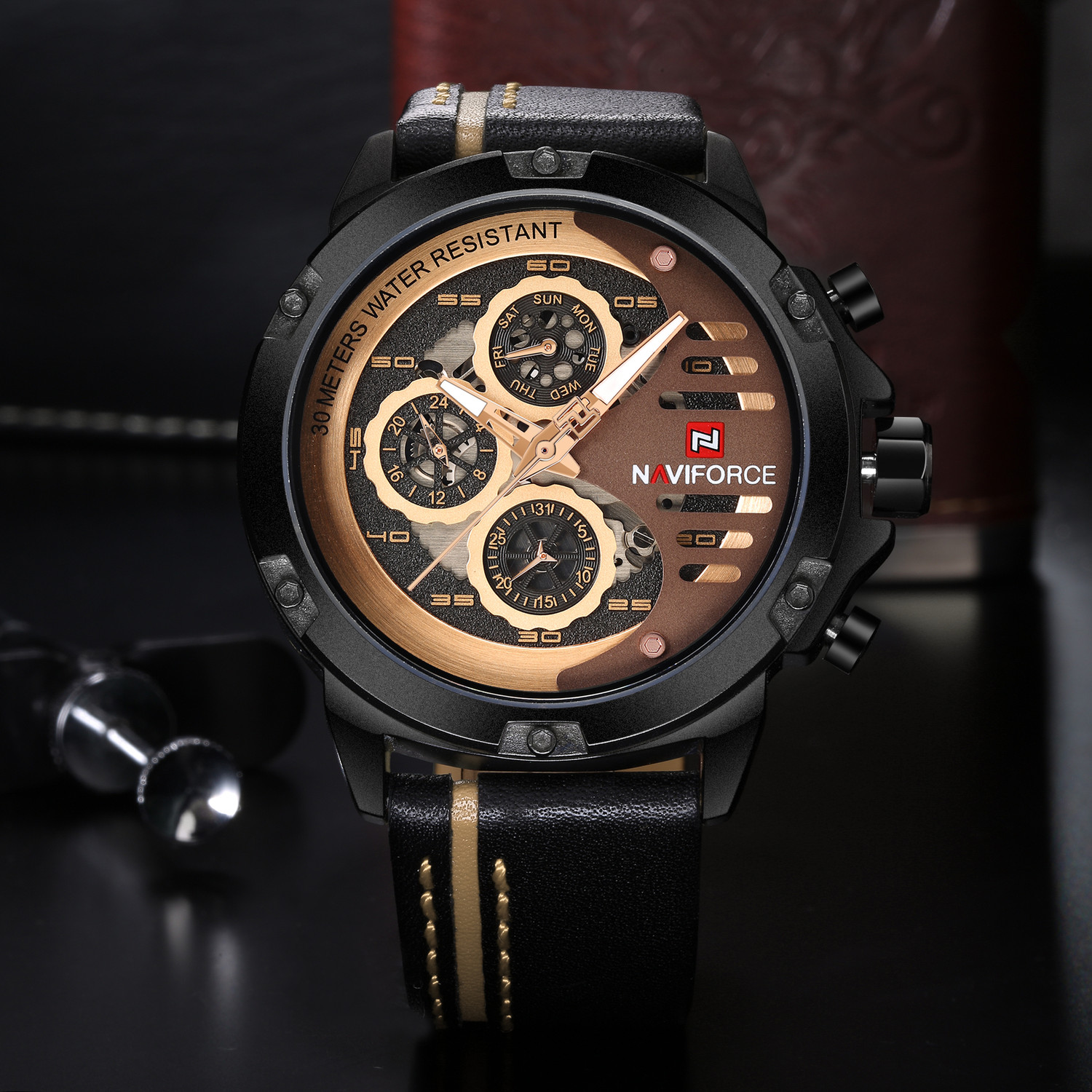 Image of NAVIFORCE NAVIFORCE 9110 NF9110 Analog Watch - For Men