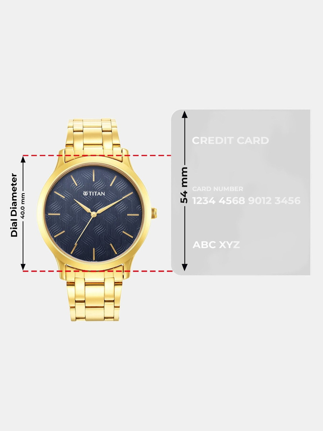Image of Titan Gents Karishma Radiance Titan Karishma Blue Dial Gold Stainless Steel Strap Analog Watch - For Men