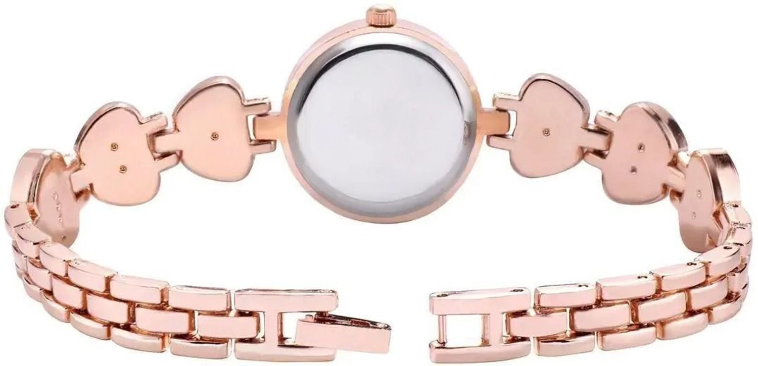 Image of RareEagle RE-FLR-BKL-01 RareEagle Blossom Beauty Series Floral Bracelet Black Girls Analog Watch Analog Watch - For Girls