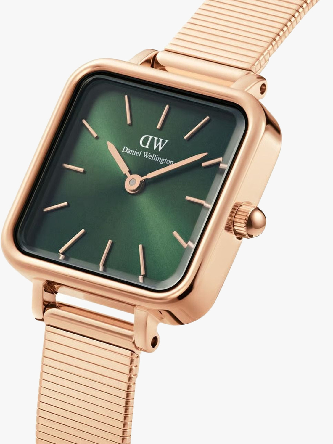 Image of DANIEL WELLINGTON Quadro Studio Emerald 22x22mm Green Dial Analog Watch - For Women