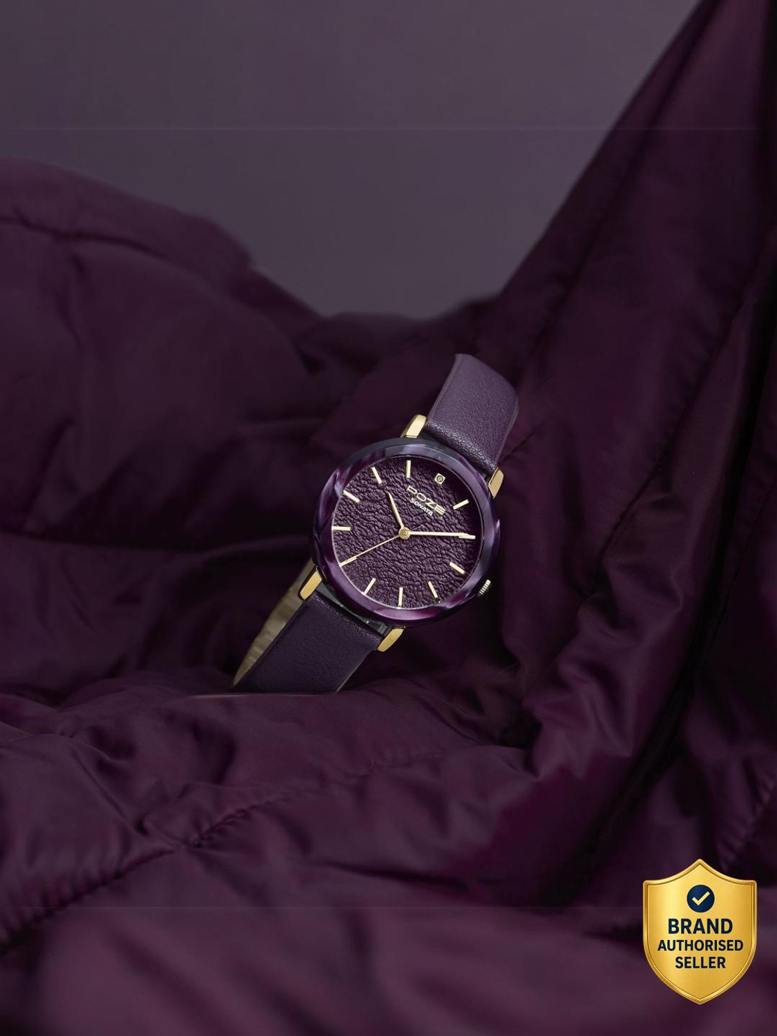 Image of SONATA Poze 8 Sonata Poze 8 Quartz Purple Dial Purple PU Leather Strap Analog Watch - For Women