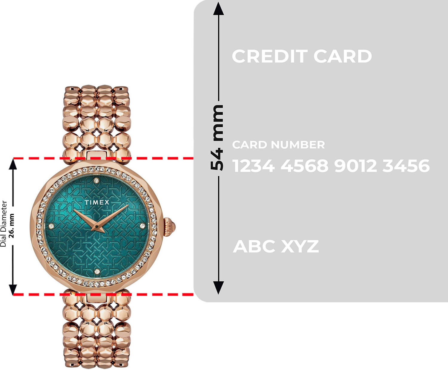 Image of TIMEX Fria Round 34mm Green Dial Analog Watch - For Women