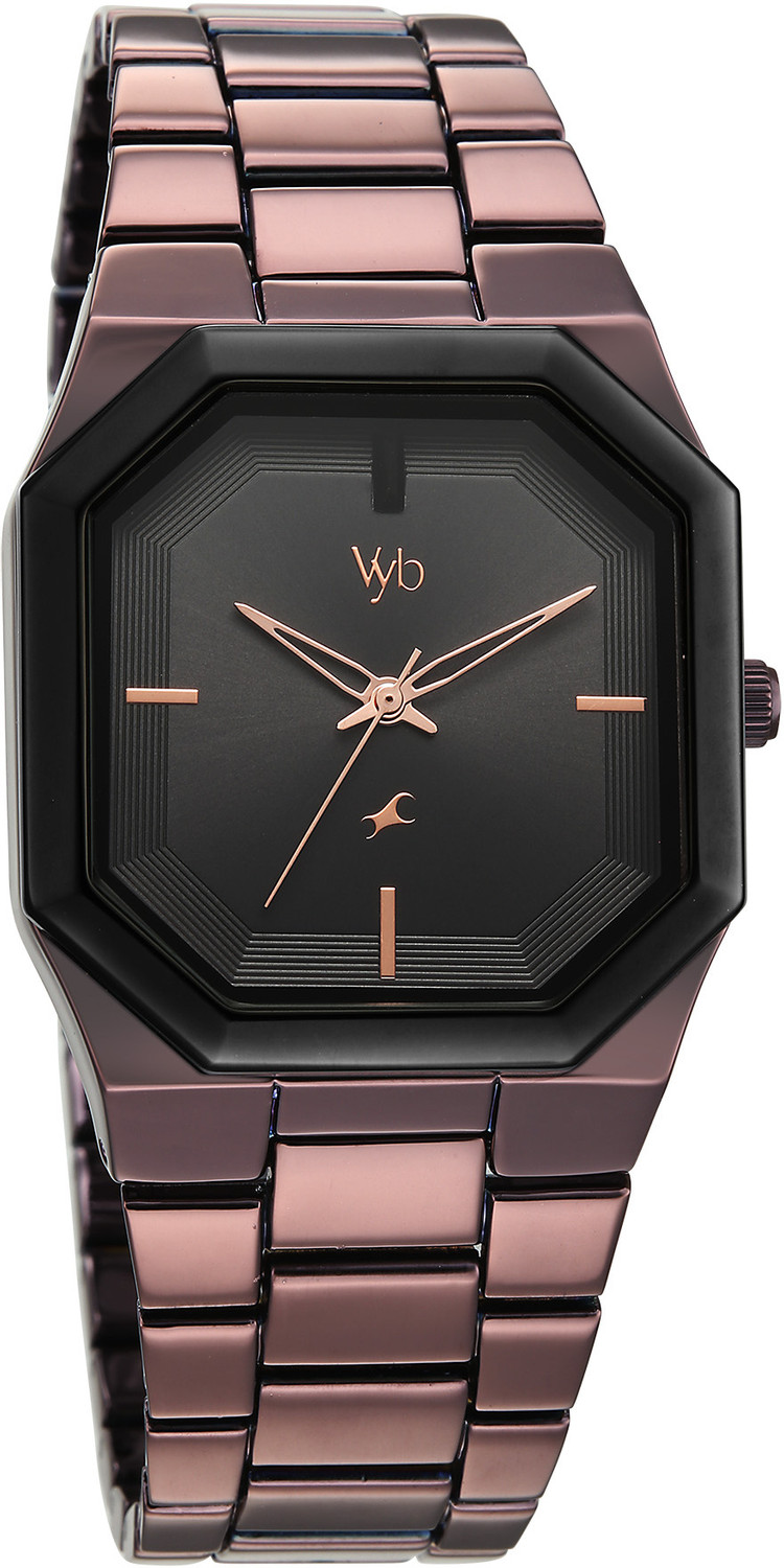Image of Fastrack Vyb Pioneer Fastrack Vyb Pioneer Quartz Black Dial Brown Strap Analog Watch - For Men