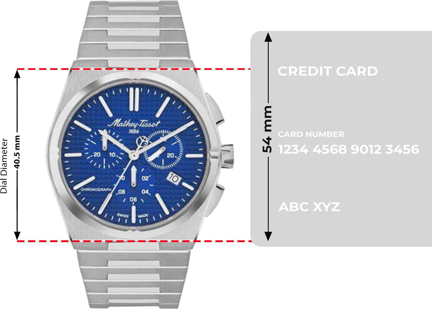 Image of Mathey-Tissot Chronograph Swiss Made Blue Dial Analog Watch - For Men H117CHABU