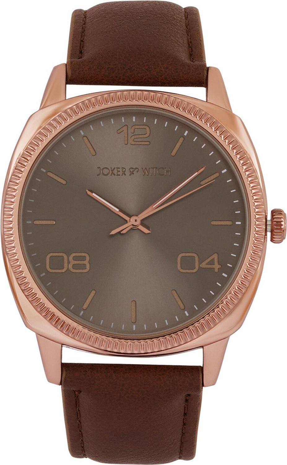 Image of Joker & Witch DEAN GREY DIAL BROWN PU STRAP WATCH Analog Watch - For Men