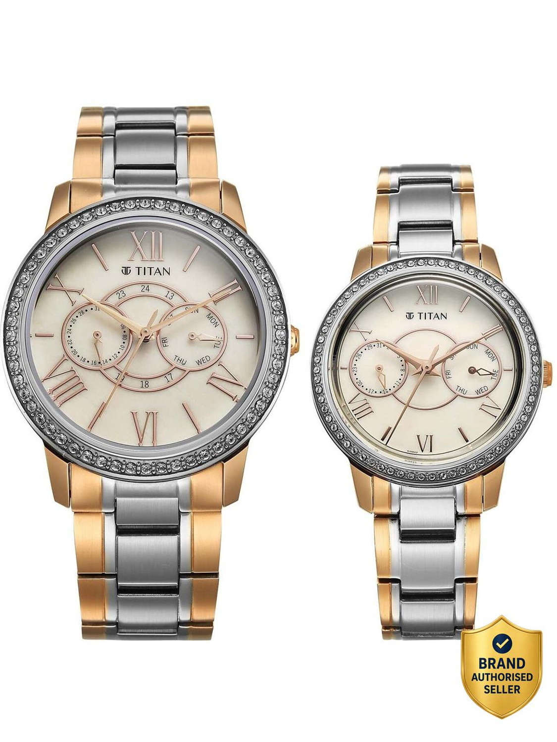 Image of Titan Royal Bandhan Titan Royal Bandhan Pink Round Dial Couple's Watch / Analog Watch - For Couple
