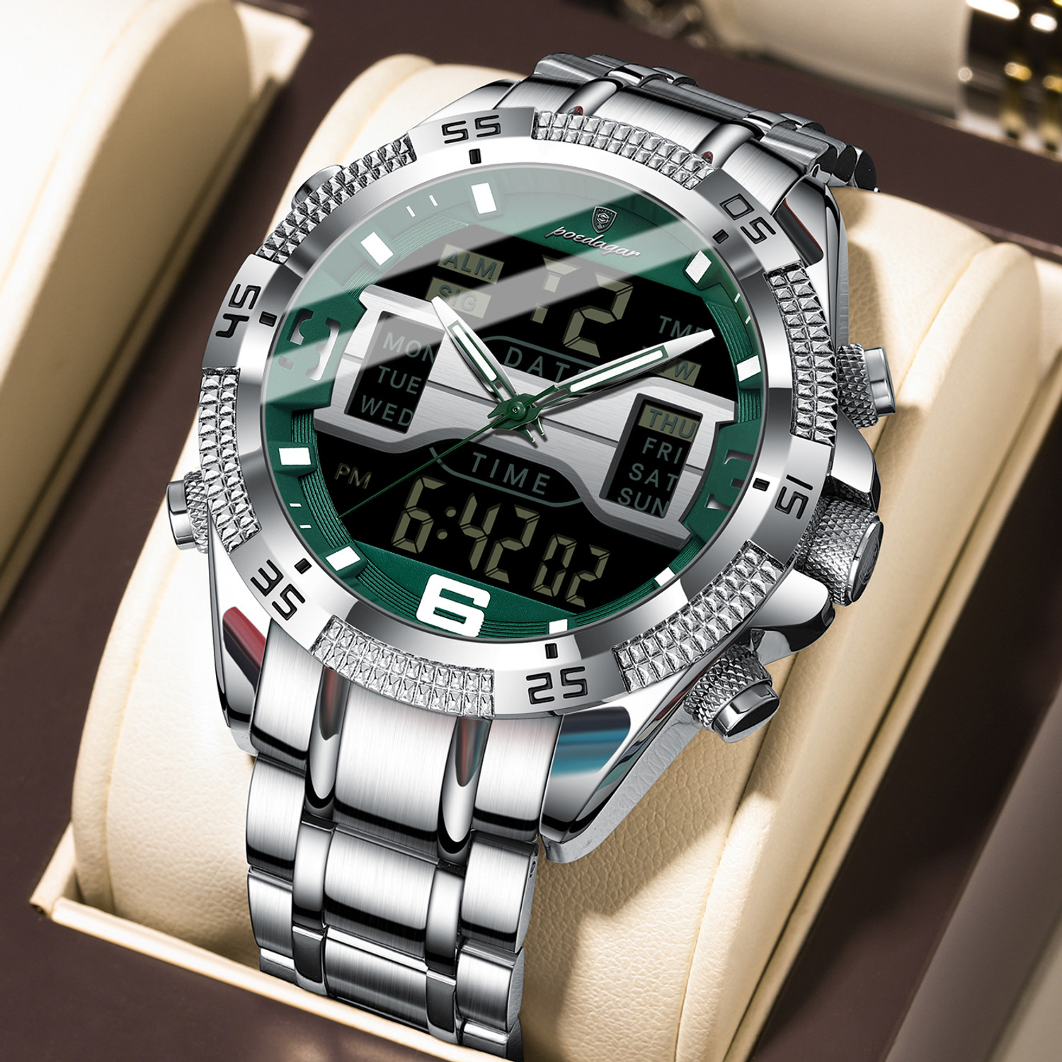 Image of POEDAGAR E103G-A Analog-Digital Watch - For Men